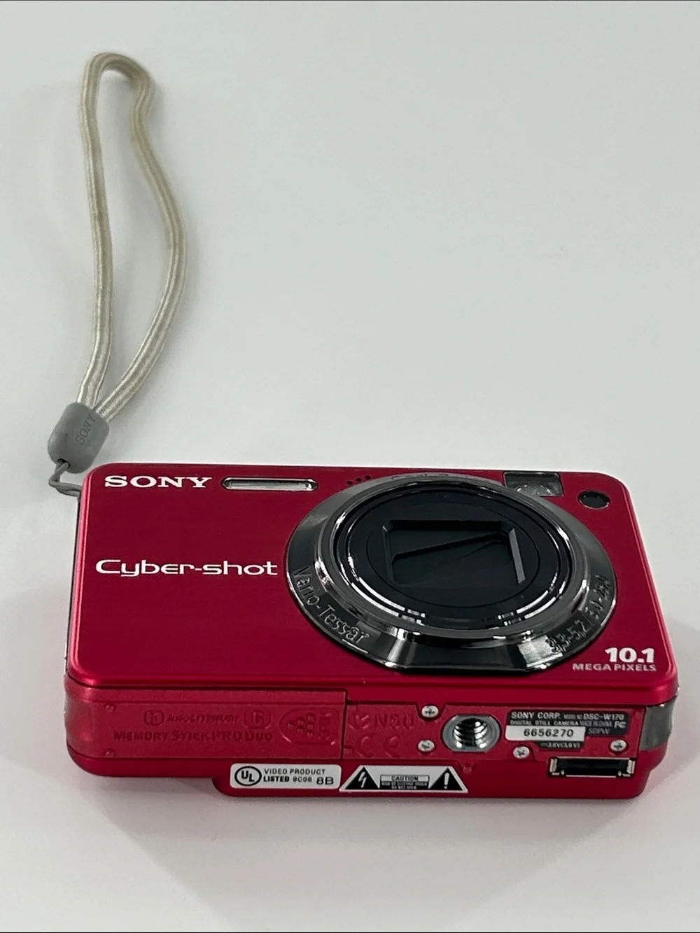 Sony Cyber-shot Carl Zeiss DSC-W170 Digital Camera 10.1 Red Super SteadyShot 1